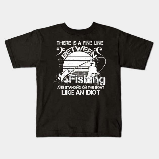 Mens Fishing, Funny Fishing, Fishing, Fisherman Gifts, Present for Fisherman, Boating, Lake Fishing, Christmas Gift Kids T-Shirt by CoApparel